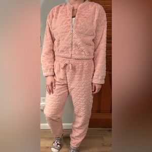Cozy Pink Fleece Set (NWOT)